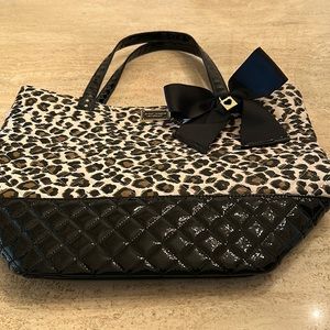 NWOT Betsey Johnson Leopard Print Tote with Bow